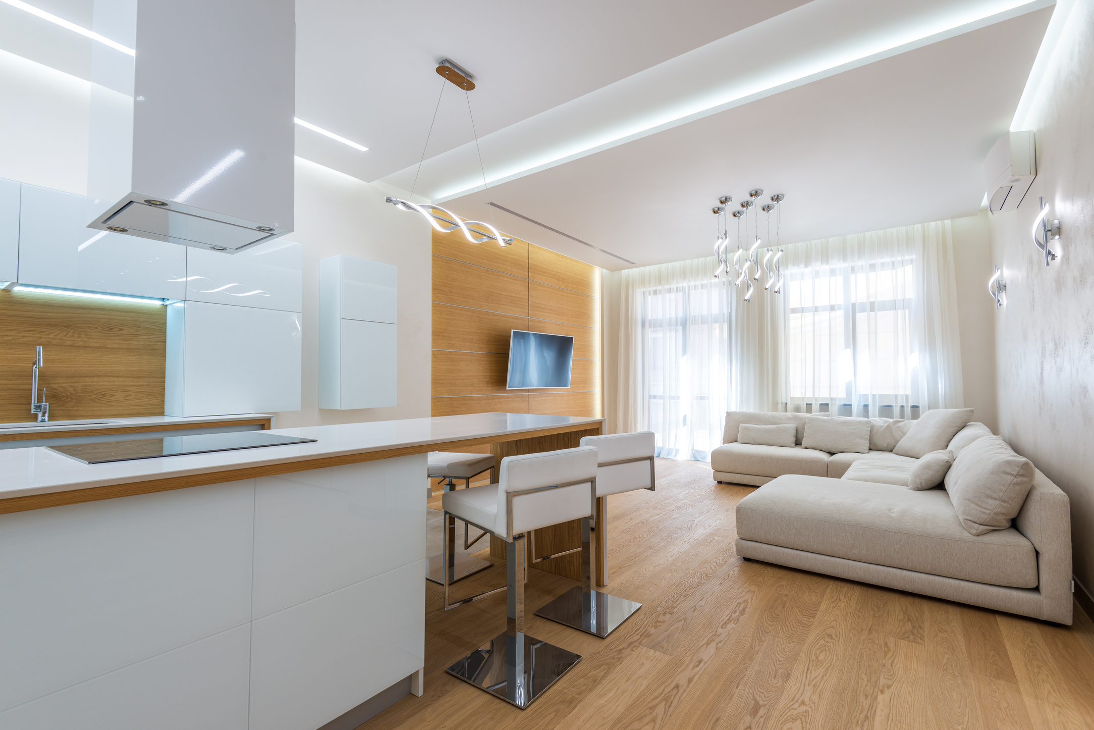 Luxury apartment with stylish interior